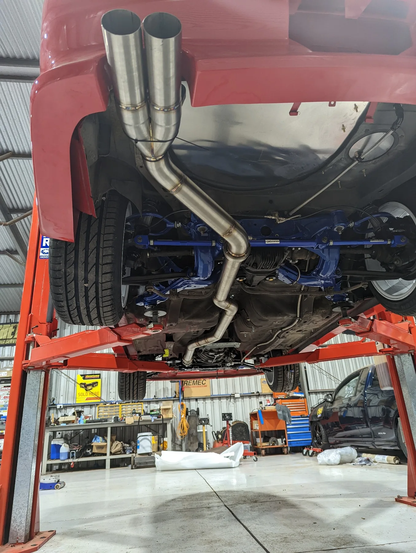 Custom exhaust fitted