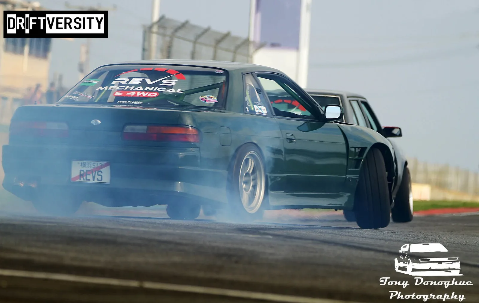 Revs Mechanical drift car on track