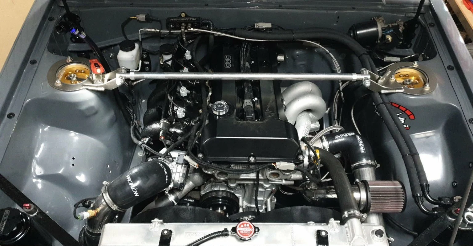 Modified performance engine bay